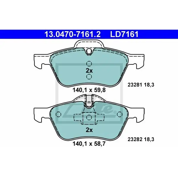 Disc brake pads front CERAMIC MINI 1.4/Coope - Цена: 