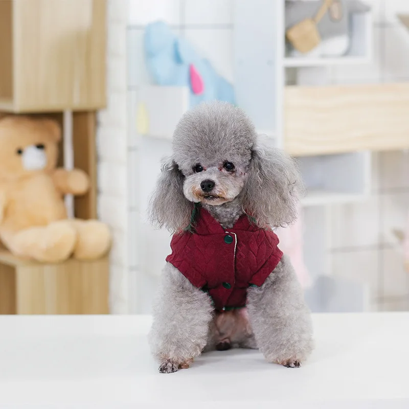 Winter Warm Pet Clothes Dog Hooded Thick Cotton Cat Puppy Dogs Coat Jackets Sport Style Puppy Dog Costumes for Small Dogs