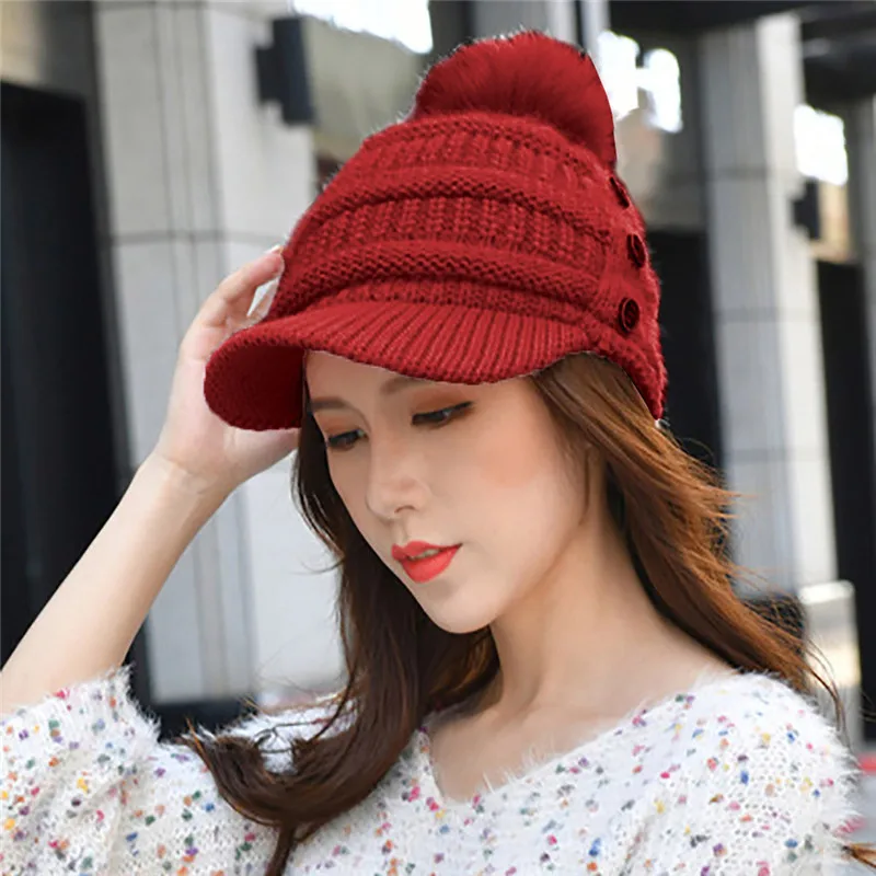 women's peaked beanie hats