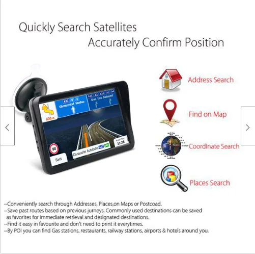 9 дюймовый автомобильный gps навигатор с Bluetooth встроенный экран Карта Европы