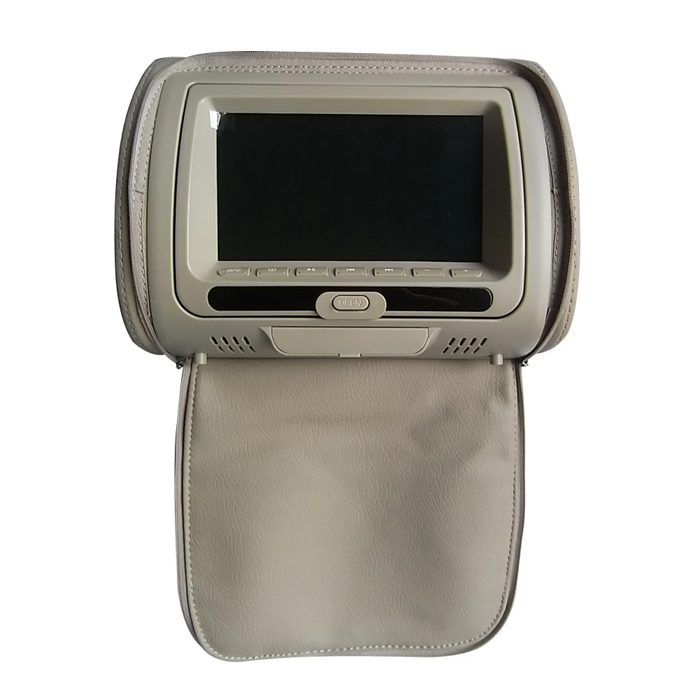 

7 Inch Multifunction USB Monitor LCD Screen HD Game Video Speaker Car Headrest DVD Player Adjustable Zipper Cover Infrared