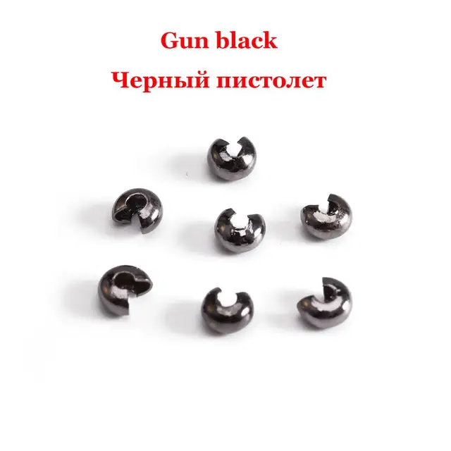 100pcs Open Crimp Beads Covers Crimp End Beads Stopper Spacer Beads For DIY Jewelry Making Findings Supplies quetschperlen Gun black