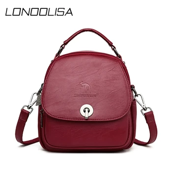 

Designer Brand Female Soft Leather Backpack Shoulder Bags Women Back Pack Multifunction Casual Backpack for Teenage Girls Sac