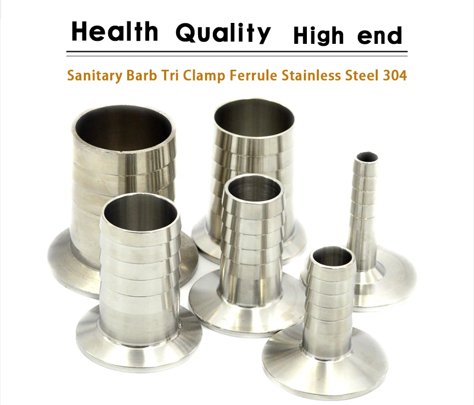 YQBS 8 mm 10 mm 16 mm Schlauchtülle Rohr Sanitärarmatur Tri-Clamp-Typ Ferrule Edelstahl SUS SS 304 Für Heimbrauen – Detail 1
