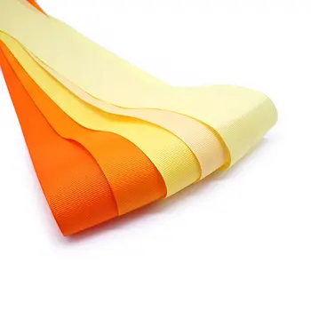 

38 MM Width 100% polyester 1.5 inch solid plain Grosgrain Ribbon 50Y yellow ribbon