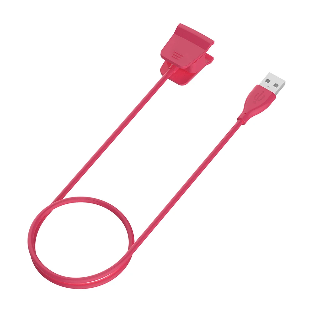 USB Браслет зарядный шнур 100 см USB зарядное устройство кабель линии Высокое качество Замена для Alta HR Смарт часы зарядный зажим - Цвет: Красный