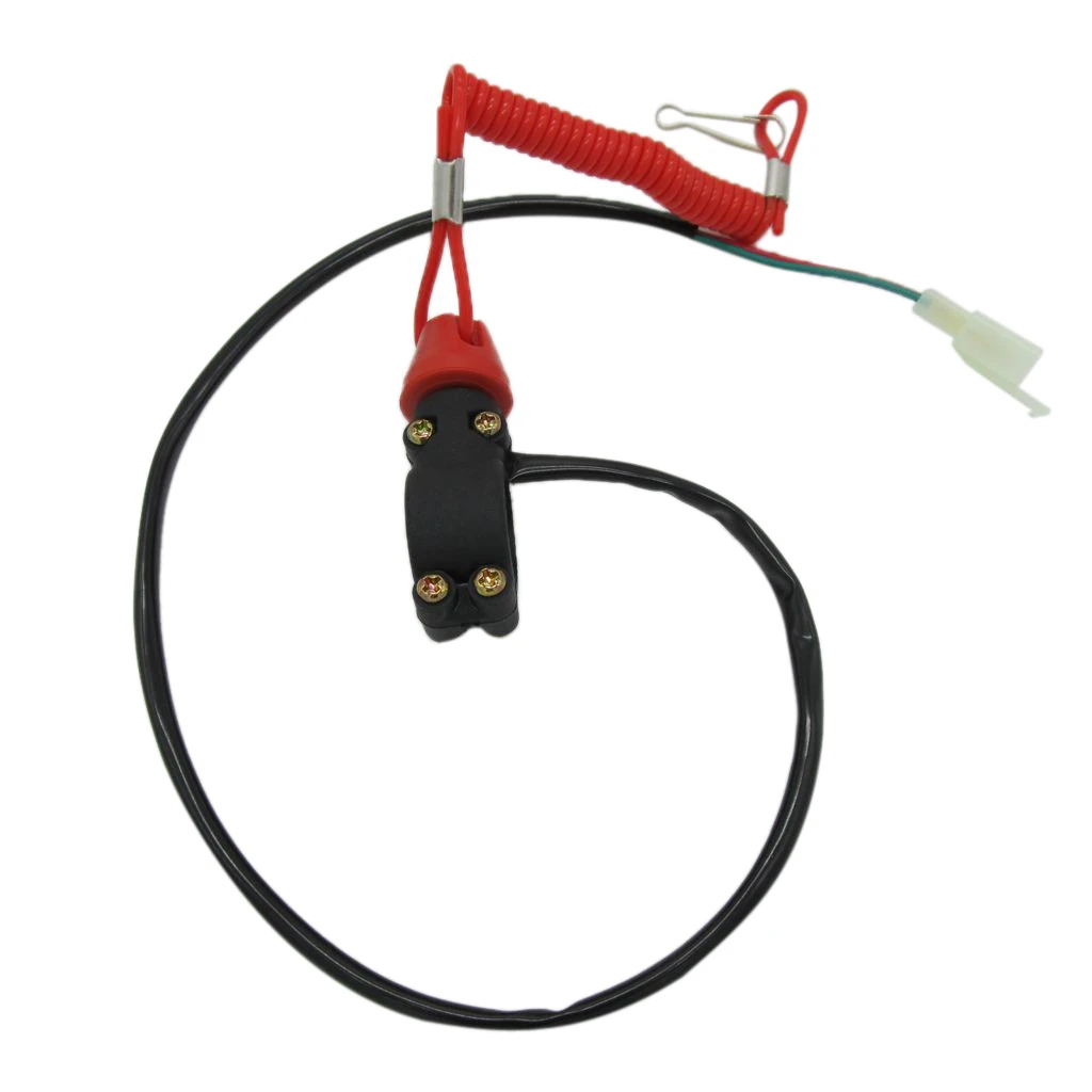 

Motorcycle ATV Outboard Engine Kill Stop Switch W/ Tether Cord Lanyard Universal fit for Quad Pit Dirt ATV Bike