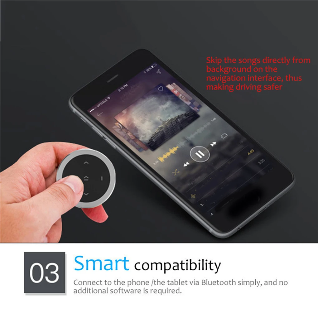 Беспроводной пульт дистанционного управления ler Media на руль Bluetooth 4 0 Mp3 музыка для