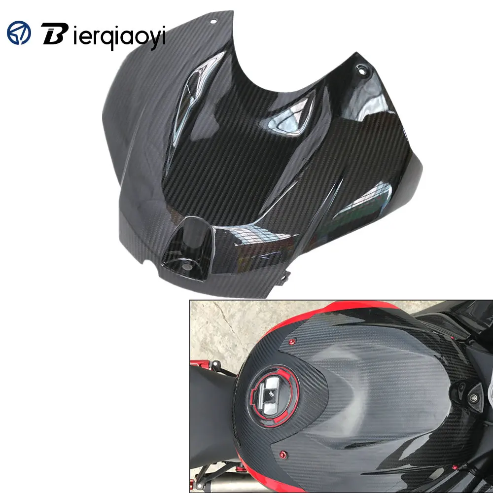 

for S1000RR 100% Real Twill Carbon Fiber Front Fuel Gas Tank Protective Cover Fairing Kits For BMW S1000RR 2015 2016 2017 2018