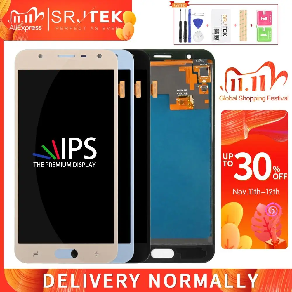 Srjtek для Samsung Galaxy J7 Duo J720 ЖК сенсорный дигитайзер Сенсорное стекло в сборе экран J720M