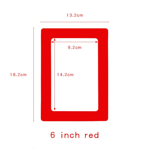 Red 7 inch YIBAI 6/7/10 дюймов магнитная фоторамка Применение для холодильника и железа ворсом на внутренней поверхности показать картинку из ПВХ - Цвет: Red 7 inch