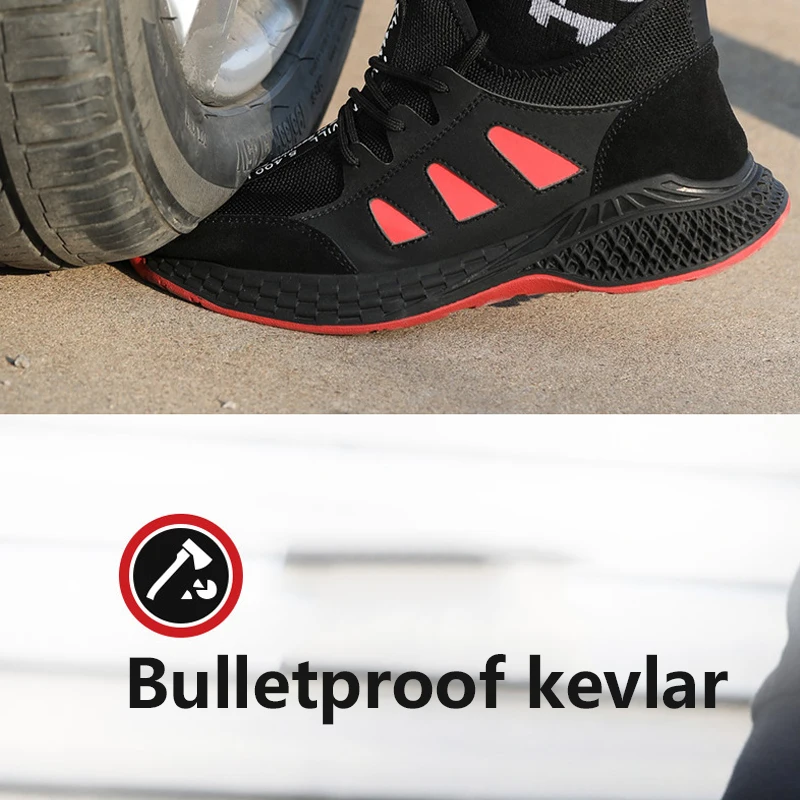 indestructible Anti-piercing Safety Shoes Breathable Wear-resistant Non-slip Work Shoes Comfortable Casual Light Men's Boots