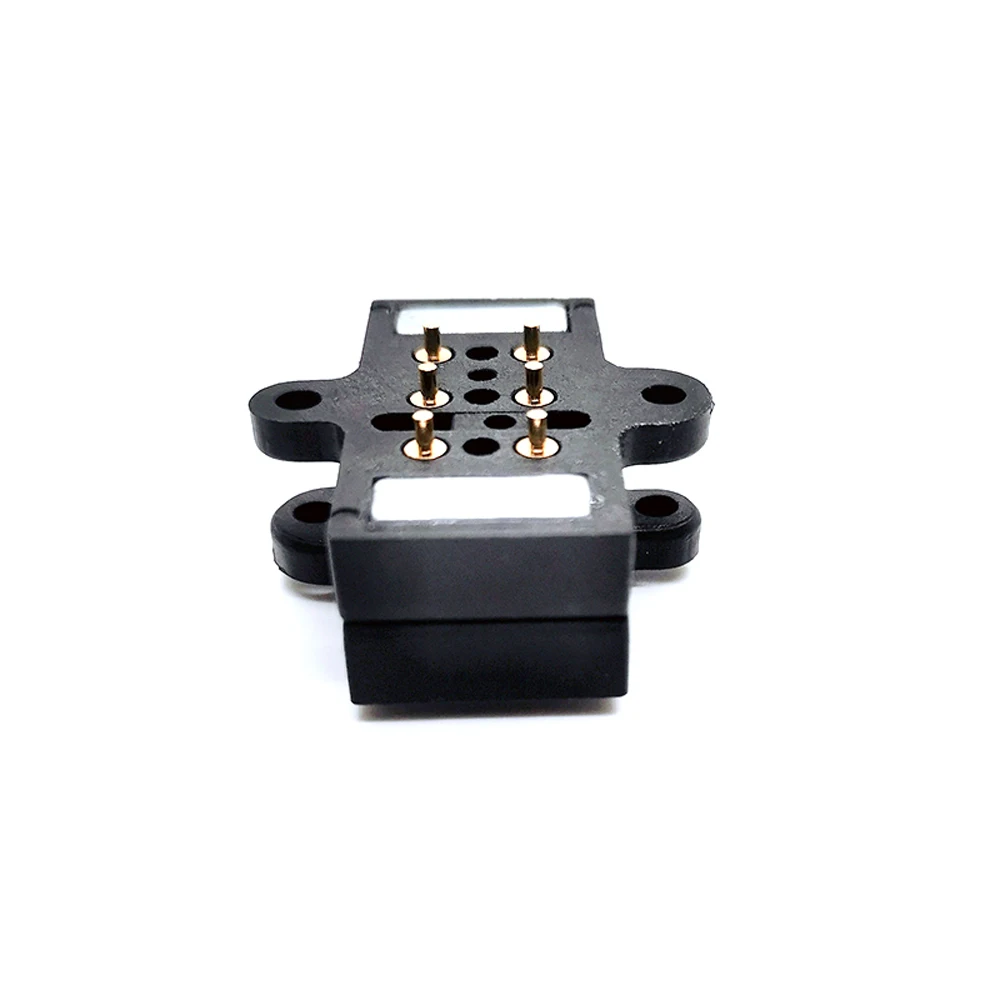 6pin magnetic connector Spring Loaded Magnetic Pogo Pin 6 Positions Magnets PCB Solder Male Female Probe With mounting holes