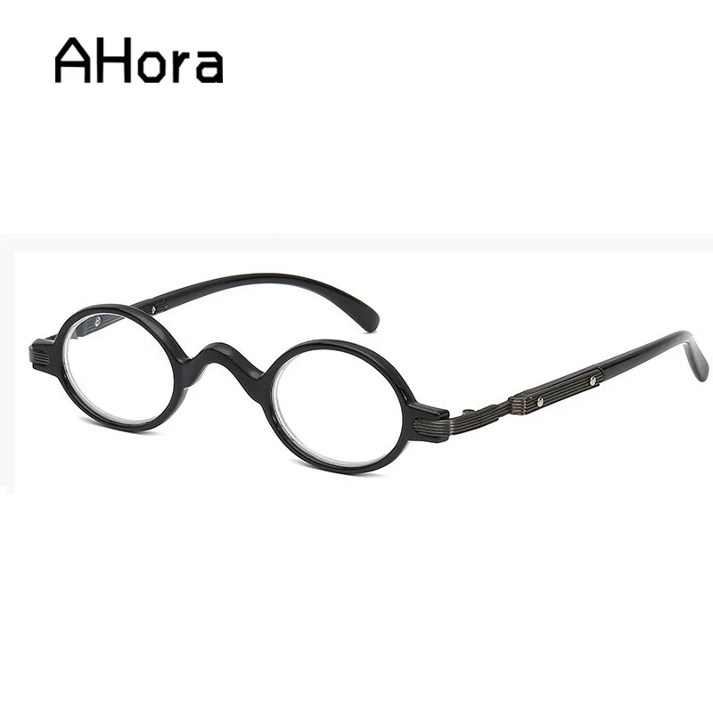 Ahora небольшой каркас очки для чтения для женщин и мужчин круглые пресбиопические очки+ 1,0+ 1,5+ 2,0+ 2,5+ 3,0+ 3,5+ 4,0