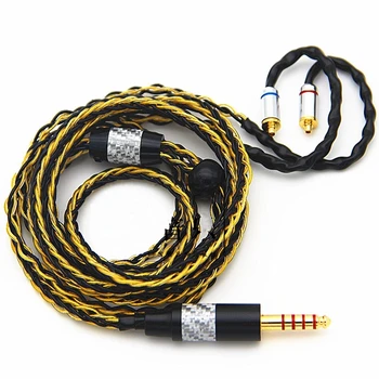

HiFi Balanced Audio Cable 3.5mm TRS TRRS 2.5mm TRRS 4.4mm 6.35mm 4 Pin XLR MMCX 8-core Single Crystal Copper Plated Gold Silver