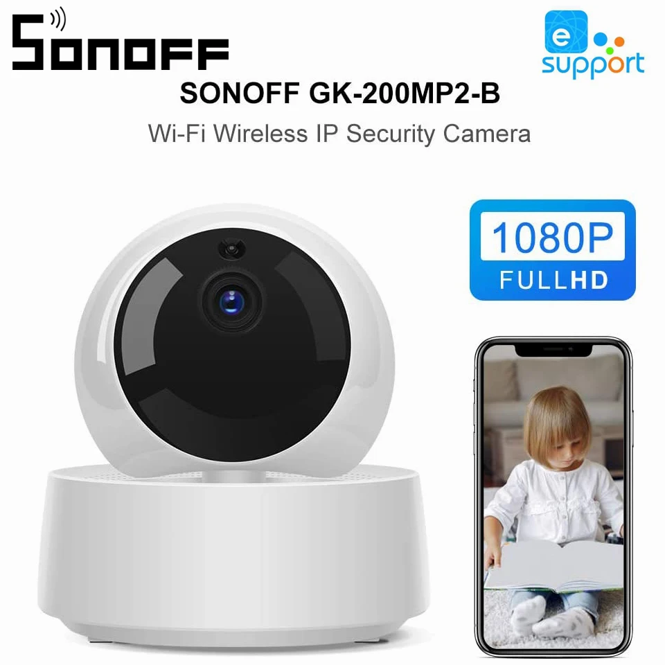 SONOFF Ewelink GK-200MP2-B Smart Mini Wifi Camera Wireless 1080P HD IP Home Security Camera 360 IR Night Vision Baby Monitor