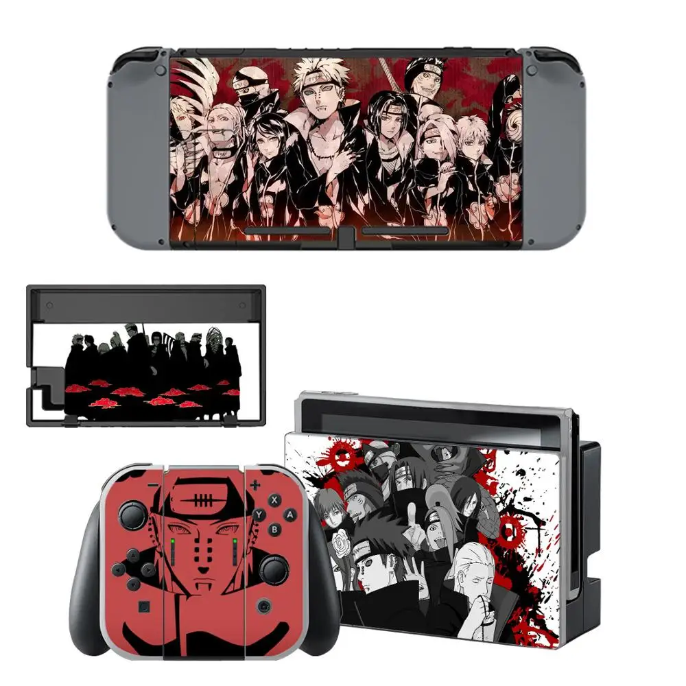 Наклейки Nintendo switch в стиле аниме Наруто Switch наклейки для консоли Joy con Controller Dock
