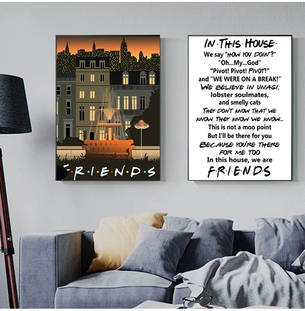 Friends TV Series Apartment Poster Canvas Wall Art Home Deco