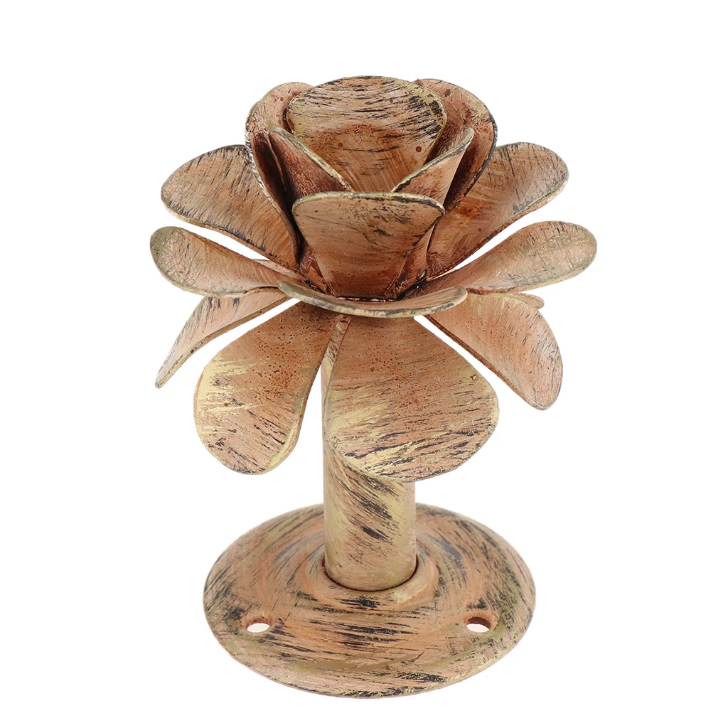 Vintage Wall Hooks Rose Flower Drapery Curtain Holdbacks Towel Hook Metal Tieback Hooks for Tassels