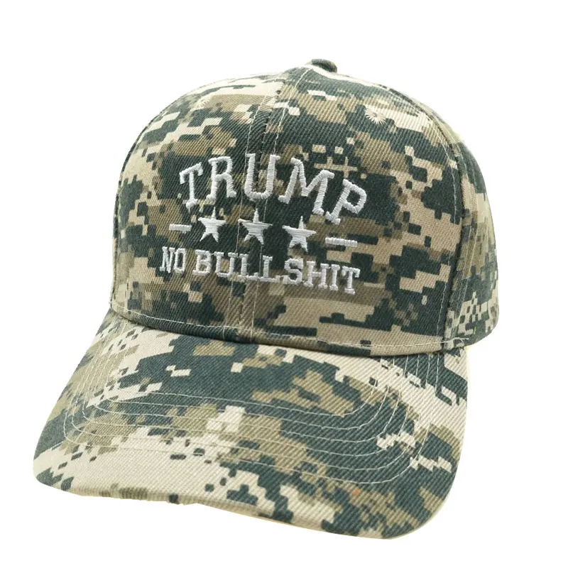 Unisex Embroidery Trump Tennis Hats Camouflage Tennis Caps Adjustable Sunhat Casual Sport Camo Caps