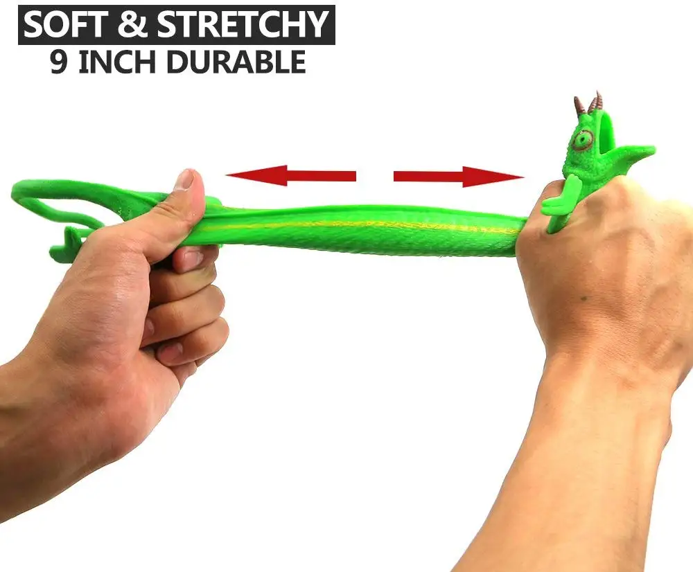 Ящерицы модель игрушки-геккон Игуана Хамелеон Комодский варан, 9-дюймовый Резина ящерица Еда Класс Материал супер растягивающаяся