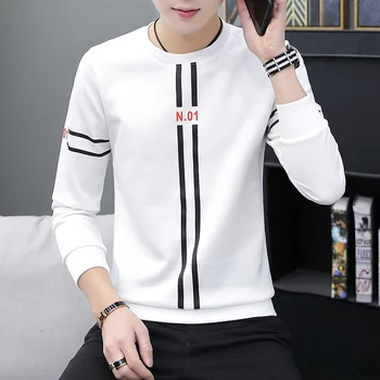 

2019 autumn and winter hoodies men's long sleeve youth Korean version of the slim thin section clothes Chinese Style Black Gray