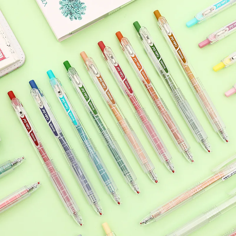 

Morandi Color Simple Fashion Account Pen Pen Student Painting Graffiti High-grade Pen 9 9 Color Suit