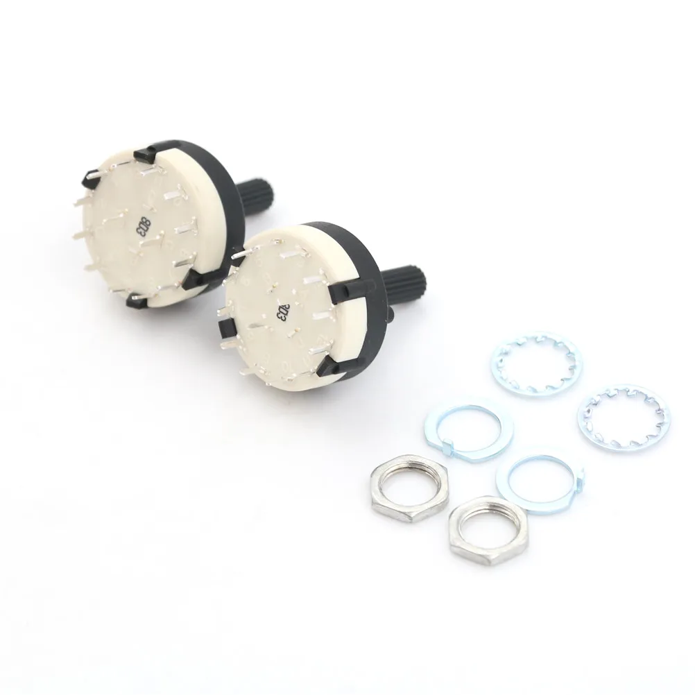 2PCS RS26 2 Pole Position 6 Selectable Band Rotary Channel Selector Switch Single Deck Rotary Switch Band Selector Wholesale