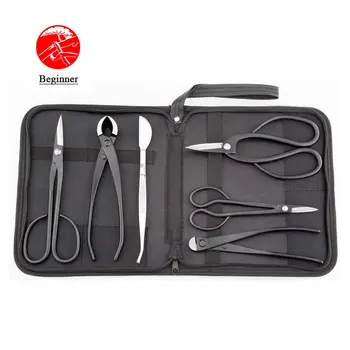 

Beginner bonsai tool kit 6 PCS Long Handle Scissors Round Edge Cutter Root Pruning Scissors Wire Cutter Bonsai Tweezers