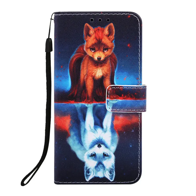 Чехол для телефона для Fundas huawei Nova 5 5i Honor 9X Pro 10 Lite Play 8A Y6 mate 30 20 Lite кожаный кошелек милый откидной Чехол P03D - Цвет: Fox