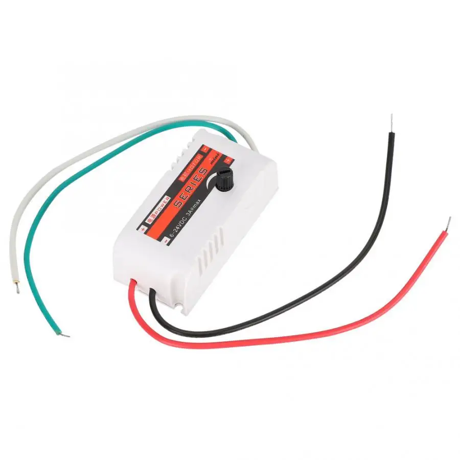 Микро PWM DC мотор темп контроллер регулятор универсальный DC 6-28 в 3A пластиковый корпус регулятор двигателя