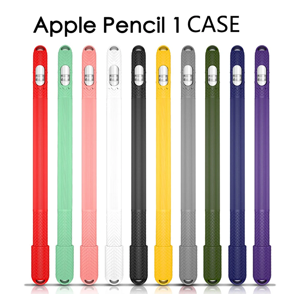 Цветной Мягкий силиконовый чехол совместимый с Apple Pencil 1 iPad планшетом сенсорной