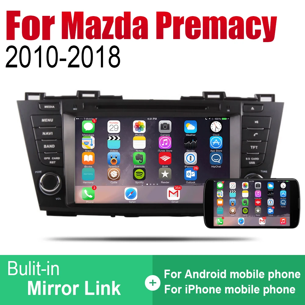 Автомагнитола ZaiXi 2 Din Автомобильный dvd-плеер на основе Android для Mazda Premacy 2010~ gps Навигация BT Wifi карта мультимедийная система стерео