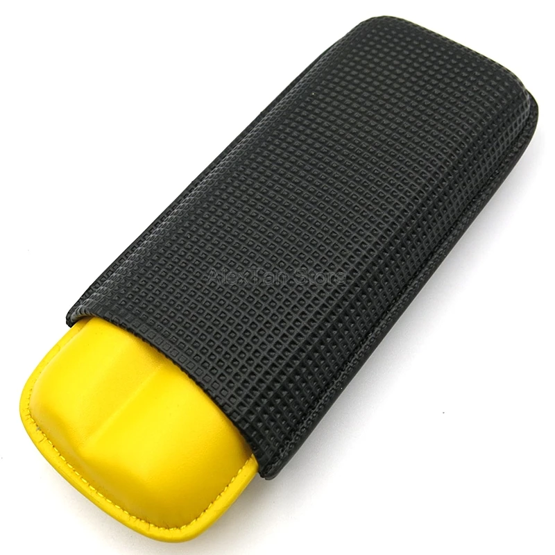 COHIBA бренд углеродного волокна 2 трубки сигарные коробки кожаный держатель Humidor путешествия Офис и дома сигареты Чехол W/Подарочная коробка