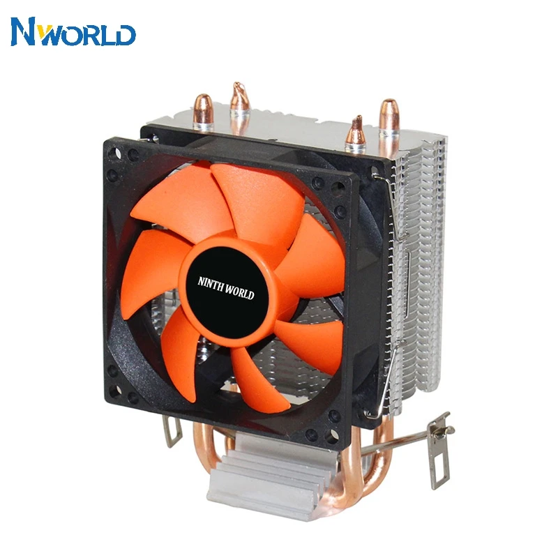 

Nworld 2 Heatpipes CPU Cooler Aluminum Heatsink TDP 18dab Super Silent CPU Fan For LGA 775/1150/1151/1155/1156/1366 & FM1/2
