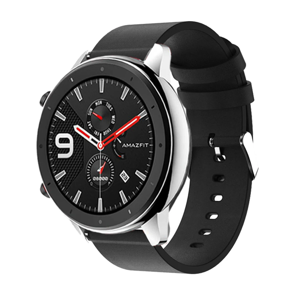 Huami Amazfit GTR 47 мм наручные часы на кожаном ремешке ремешок для Galaxy Watch 46 мм/gear S3 Frontier 22 мм браслет для huawei Watch GT 2