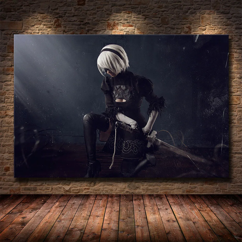 Nier Automata anime Canvas Wall Poster  Nier automata, Automata, Anime  drawings