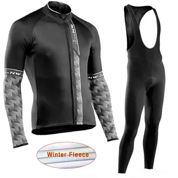 

NW 2019 Winter Thermal Fleece Cycling Jersey Long Sleeve Men Racing Bike Wear cycling clothing Maillot Ropa Ciclismo Hombre C28