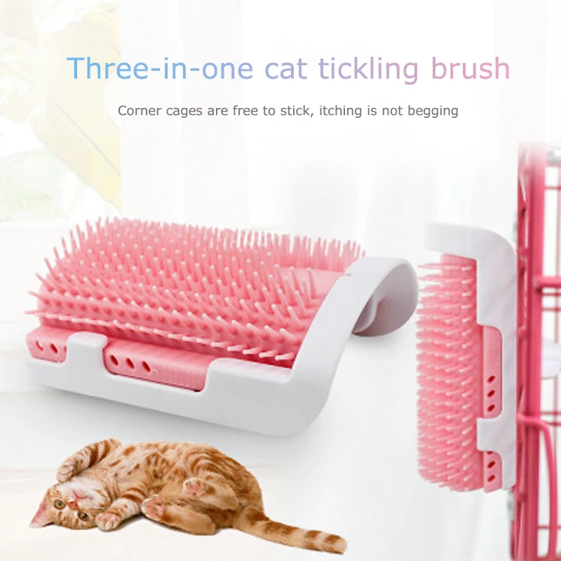 Pet Comb Scratching Rubbing Brush Pet Hair Removal Massage Trimming Removable Cat Corner Groomer Pets Grooming Cleaning Supplies