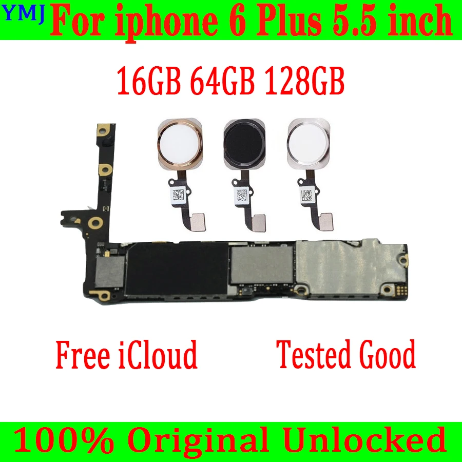 For Iphone 6 Plus Motherboard Original Unlocked Mainboard 16g 64g 128g For Iphone 6 Plus Logic Board With Without Touch Id Plate Mobile Phone Antenna Aliexpress
