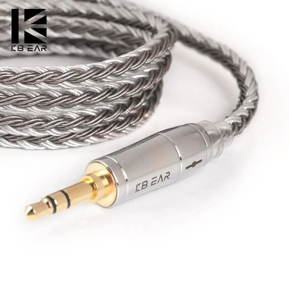 

KBEAR 16 Core Silver Plated Balanced Cable 2.5/3.5/4.4MM with MMCX/2pin/QDC Connector for ZS10 Pro AS10 ZSX ZSN C12 BL-03