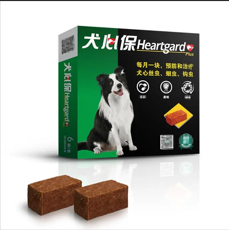 Лечение для домашних животных Heartgard Plus жевательные сердечные черви круглые черви и Hookworms - Цвет: 12-22kg