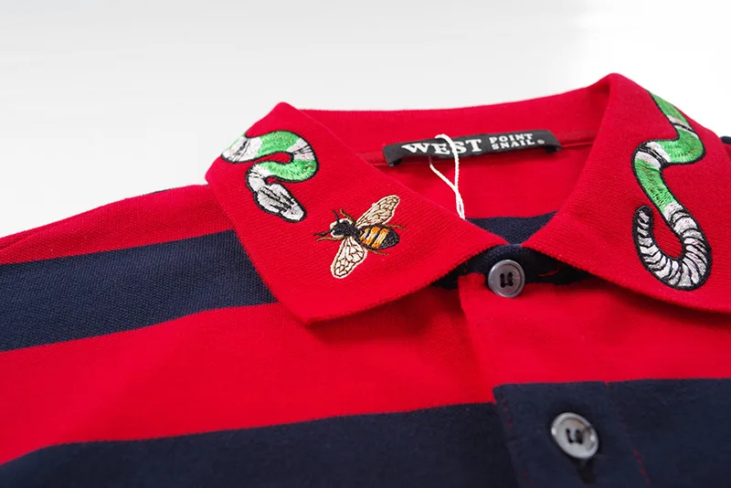 High New Novelty 2020 Men Punk Embroidered bee Snake Fashion Polo Shirts Shirt Hip Hop Skateboard Cotton Polo Top Tee #a2 30 H5e4a1ed71ed344a1a311a64d2ed169126