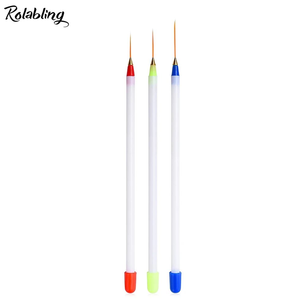 Rolabling Acrylic Nail Art Brush Set UV Gel Painting Drawing Brushes Nail Brush Set Manicure Gel Brush Nails Art Tools Liner Pen 4