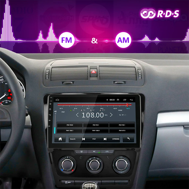 10," 2Din Android 8,1 для 2007- Volkswagen SKODA Octavia 2 A5 автомобильный Радио Мультимедиа Видео плеер Hi-Fi навигация головное устройство