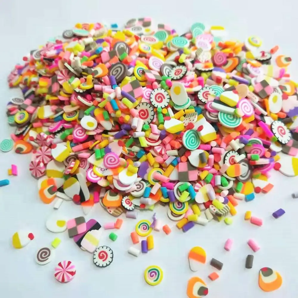 

20g/lot Mix Cakes & Sprinkles Polymer PVC Clay Colorful Candy Cute Desserts for DIY Crafts