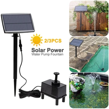 

Solar Panel Powered 180L/H Water Feature Pump Aquarium Garden Pool Pond Fountain 7V/1.5W black