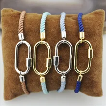 5 шт./лот высокое качество cz застежка браслет, овальная форма кубический циркон Шарм ювелирные изделия, Регулируемый Женский браслет