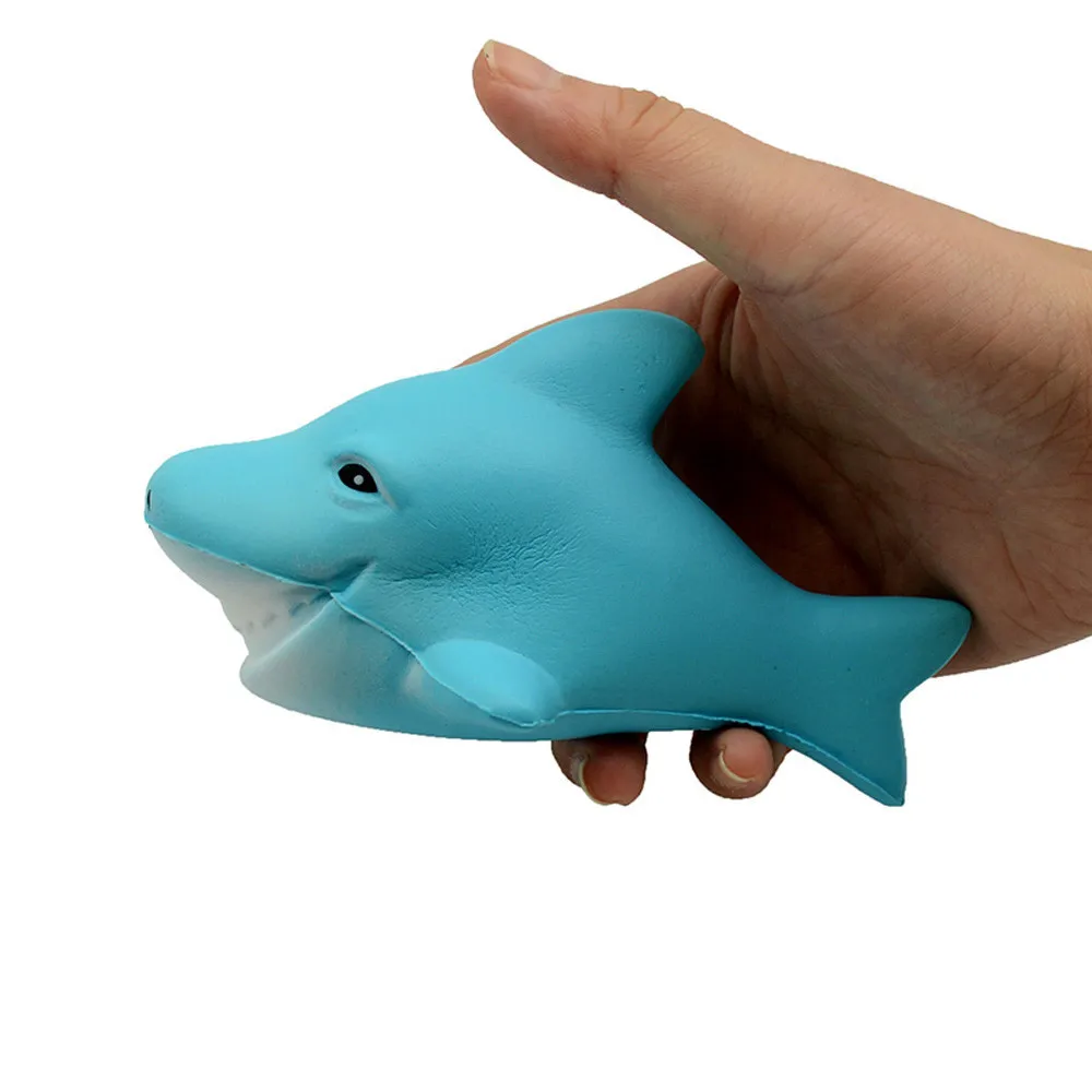 Soft Anti Stress Shark Stress Reliever Scented Super Slow Rising Kids Toy Squeeze Stress Decompression Toys #A