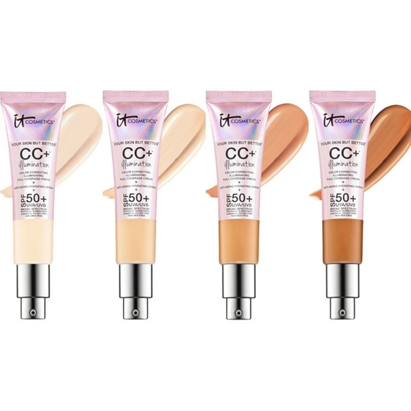 Консилер Для Лица it cosmetics CC+ кремовое освещение SPF 50 полное покрытие средний или легкий корректор пятен Косметика для макияжа